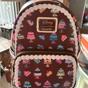 Loungefly Disney Cake Pattern Kids Backpack - Brown and Multicolor